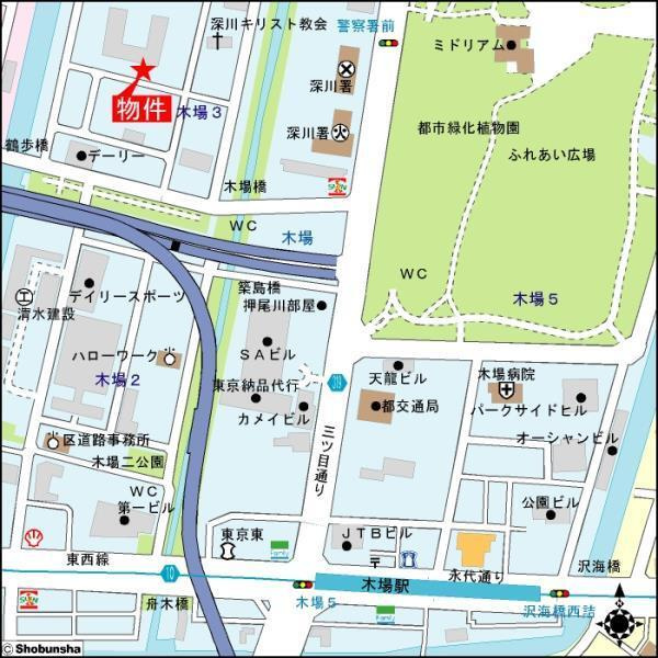 キバサンフラットの地図