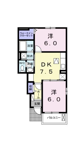 【間取り】 | アンソレイエ見奈良　Ｂ