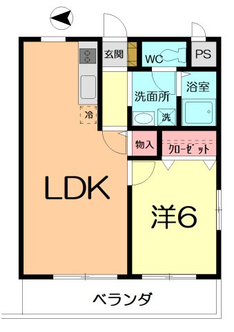【間取り】 | メルベーユ大宮Ⅱ