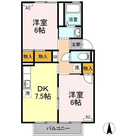 コーポシャトルの間取り