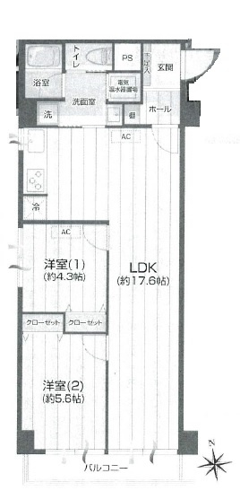 【間取り】 | ライオンズマンション両国第3