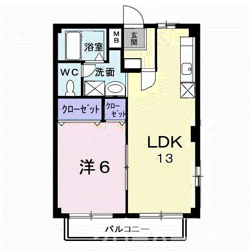 エルメス熊本Ⅰの間取り