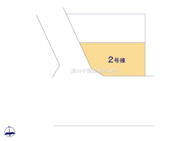 八王子市　上野町　新築一戸建て　３期の区画図|～南西角地につき陽当たり・風通しも良好です～