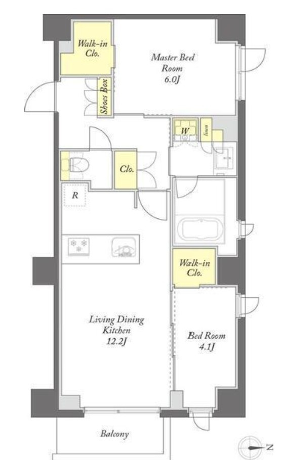 新宿区西早稲田３丁目の賃貸マンションの間取り