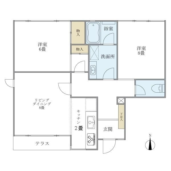 アールコート上野毛の間取り