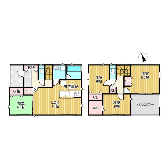鈴鹿市東玉垣町第7 新築戸建の間取り