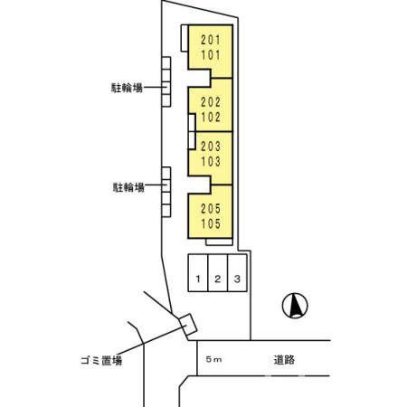 マルシエＫ．Ｋの区画図