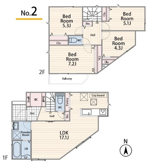 【間取り】 | 藤沢市本藤沢2丁目3期 新築戸建 全2棟