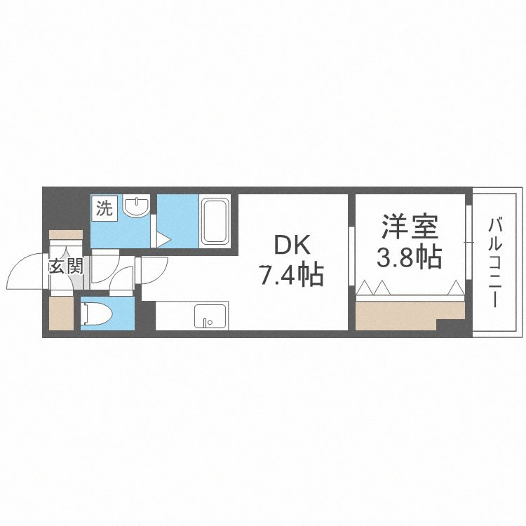 CITY PAL CREST TANIMACHIの間取り