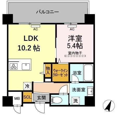 グランデール博多の間取り