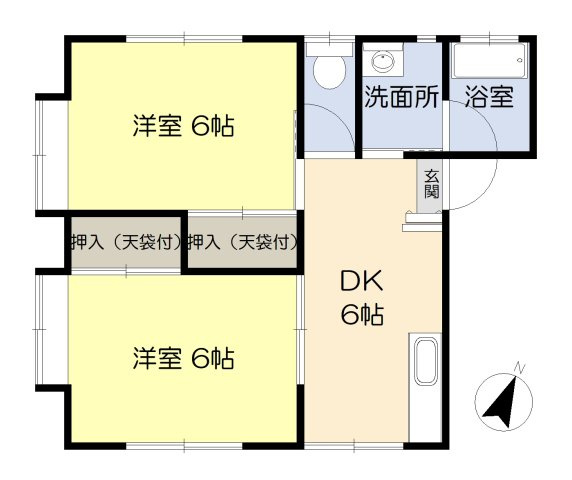 花咲コーポ　の間取り