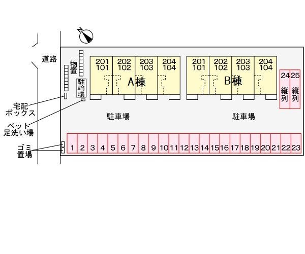 ミラノⅤ　Ａの駐車場