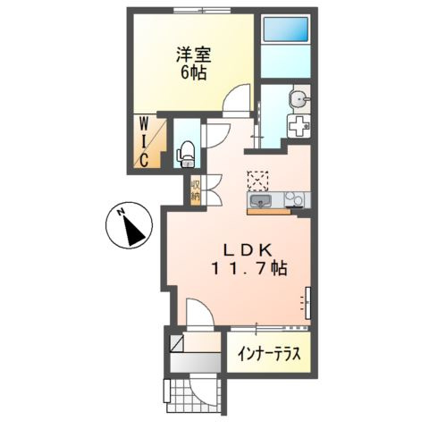 （仮称　神戸市北区八多町中　新築パートの間取り