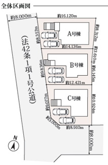 【区画図】 | 名古屋市名東区勢子坊3丁目901-5【仲介手数料無料】新築一戸建て　C号棟