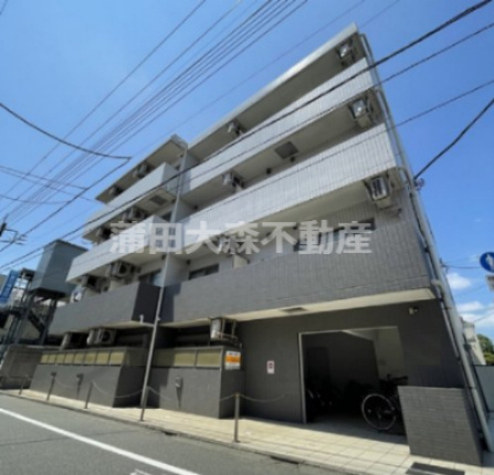 サンセール　クールの外観|2007年6月築　RC鉄筋コンクリート造地上4階建て総戸数19戸　オートロックエレベーター付人気賃貸マンション　京急空港線糀谷駅最寄りの東京都大田区本羽田1丁目