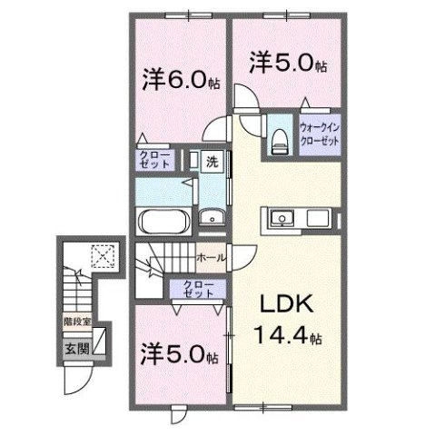 アステリア　Ⅱの間取り