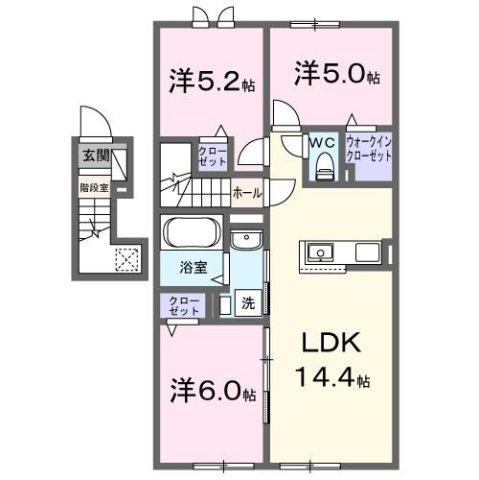 ヴィラＫ　Ⅶの間取り