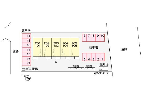 サニー　セイバリ　Ⅴの駐車場