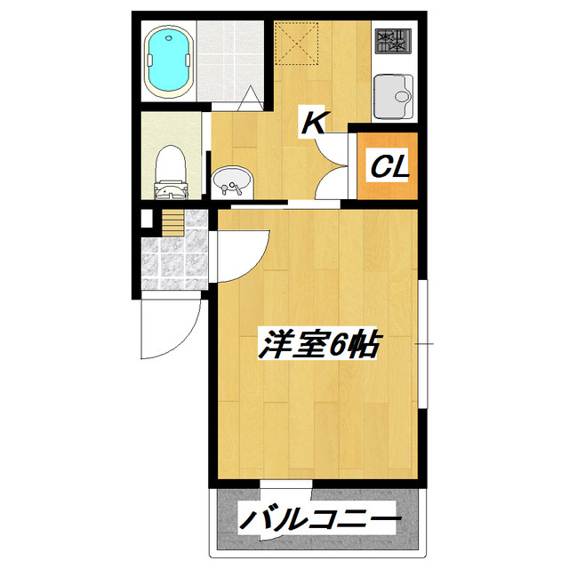ＡＪ新小岩の間取り|バス・トイレ別、室内洗濯機置き場です。