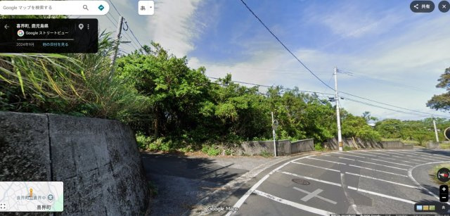 【売地】大島群喜界町大宇湾字水洗-1区画の前面道路含む現地写真
