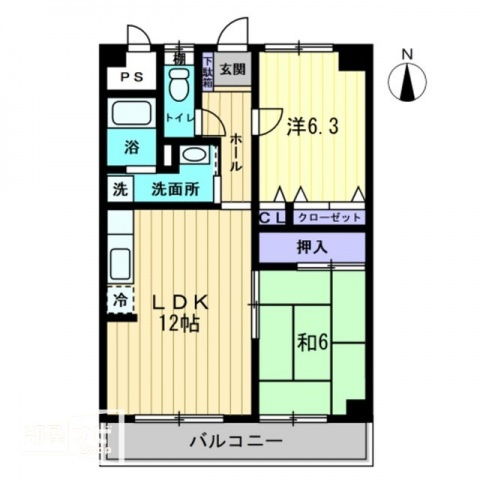 ジュアン三条の間取り|間取図