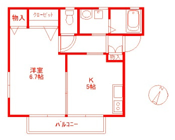 藤沢市辻堂４丁目のアパートの間取り