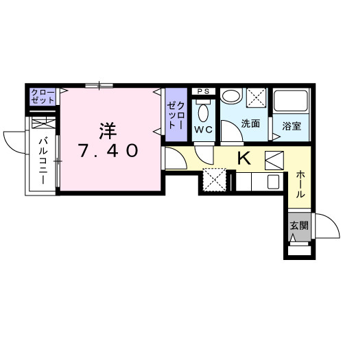 タウンハウスＫＫ　Ⅲの間取り