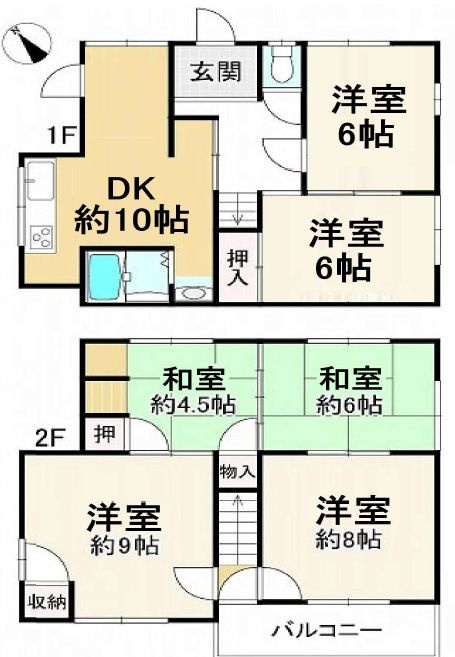 新田3丁目貸家の間取り
