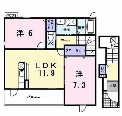 リサータＡの間取り