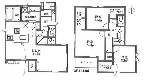 【間取り】 | 池田市畑４丁目　新築戸建　１号棟