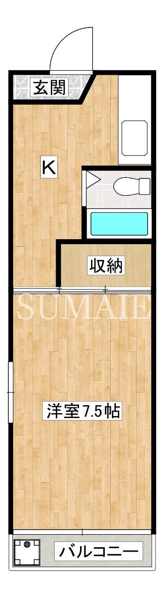 コーポ前地の間取り|間取りです。