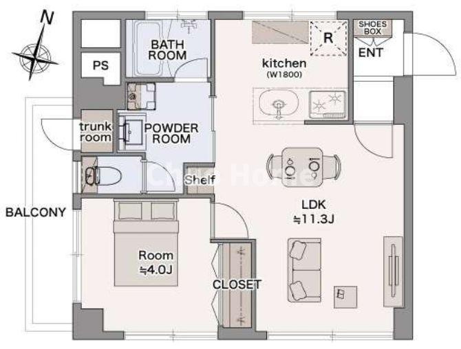 業平マンションの間取り|3方角部屋住戸につきまして日当たり・通風良好。新規リノベーション施工が完了いたしましたのでいつでも内覧が可能です。