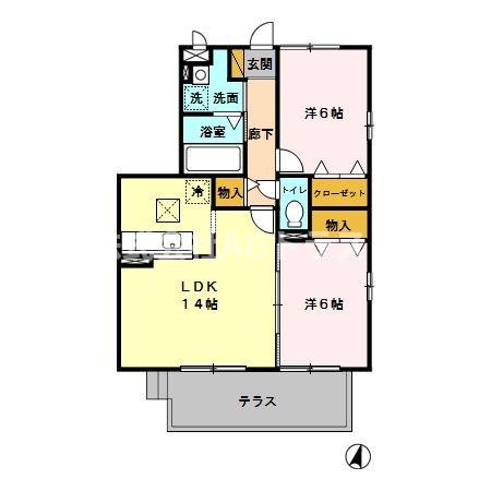 【間取り】 | ハーヴェストヒルズ　Ｃ