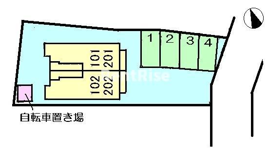 プラシード宮前の駐車場|駐車場