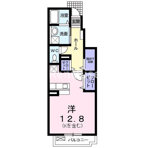 江南市古知野町宮前のアパートの間取り|間取図