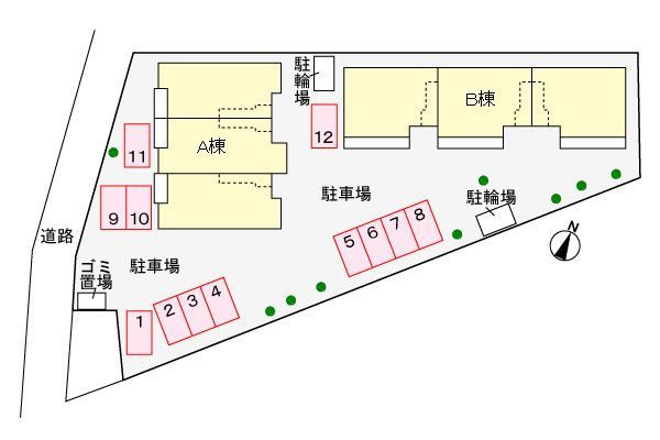 エルシェアートＢの区画図