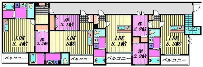 【間取り】 | Mark Duo川越南台