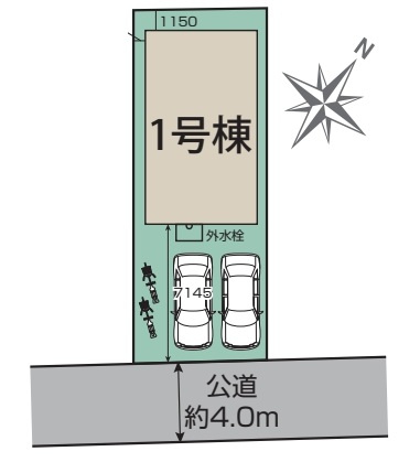 上尾市今泉1丁目　6期　新築一戸建て　ブルーミングガーデン　01の区画図|1号棟