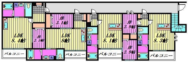 【間取り】 | Mark Duo川越南台