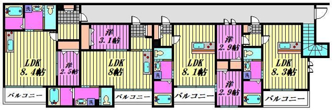 【間取り】 | Mark Duo川越南台