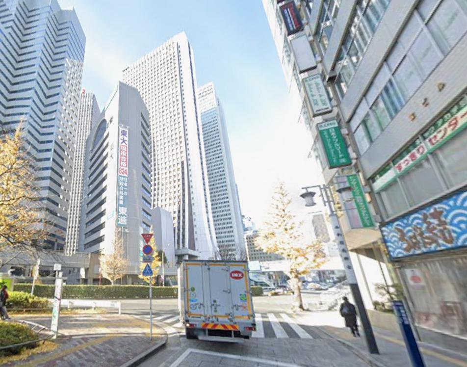 新宿区西新宿１丁目の店舗事務所の周辺