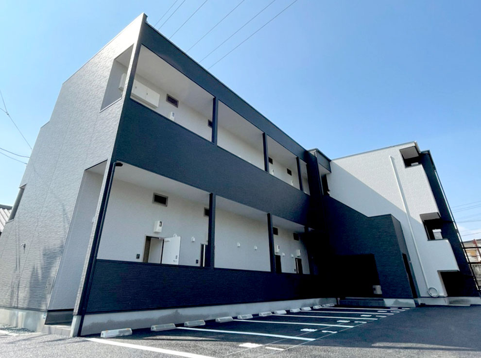 熊本市北区弓削５丁目のアパートの外観