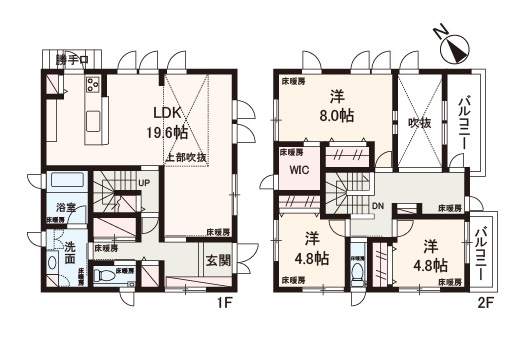 【間取り】 | 富田林市金剛錦織台　中古戸建 | 設備も収納も充実、3LDKリフォーム物件！内覧をご希望の際はお気軽にお電話ください。