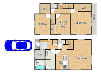 【間取り】 | 高師浜１丁目　新築分譲住宅 | ２ＳＬＤＫ+ＷＩＣ！暮らしやすい間取りですので、子供部屋や趣味のお部屋も作れますね♪平屋の区画もございます！