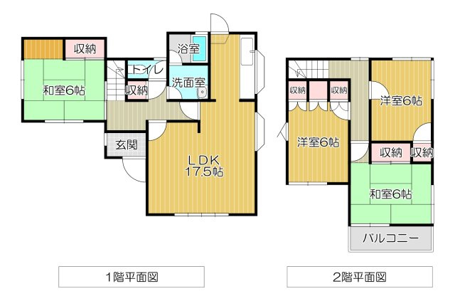 大平台戸建ての間取り