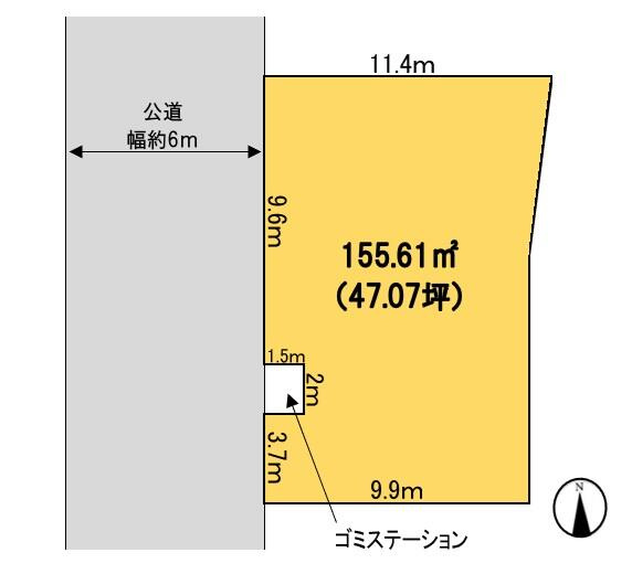 網干区浜田　売土地の土地図