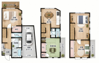 【間取り】 | 西宮市　津門川町　中古戸建