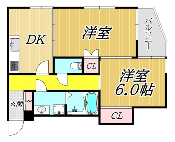 コスモスハイツの間取り