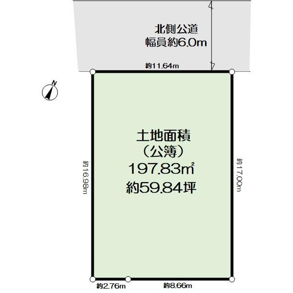 あかしあ台1丁目土地の土地図