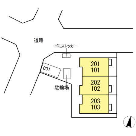 ブリーズ六条の区画図